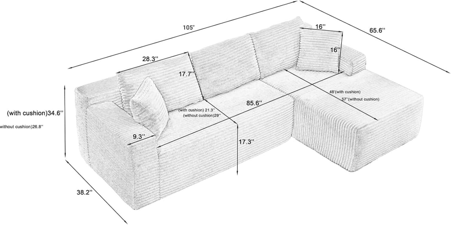 Modular Sectional Sofa Cloud Couch