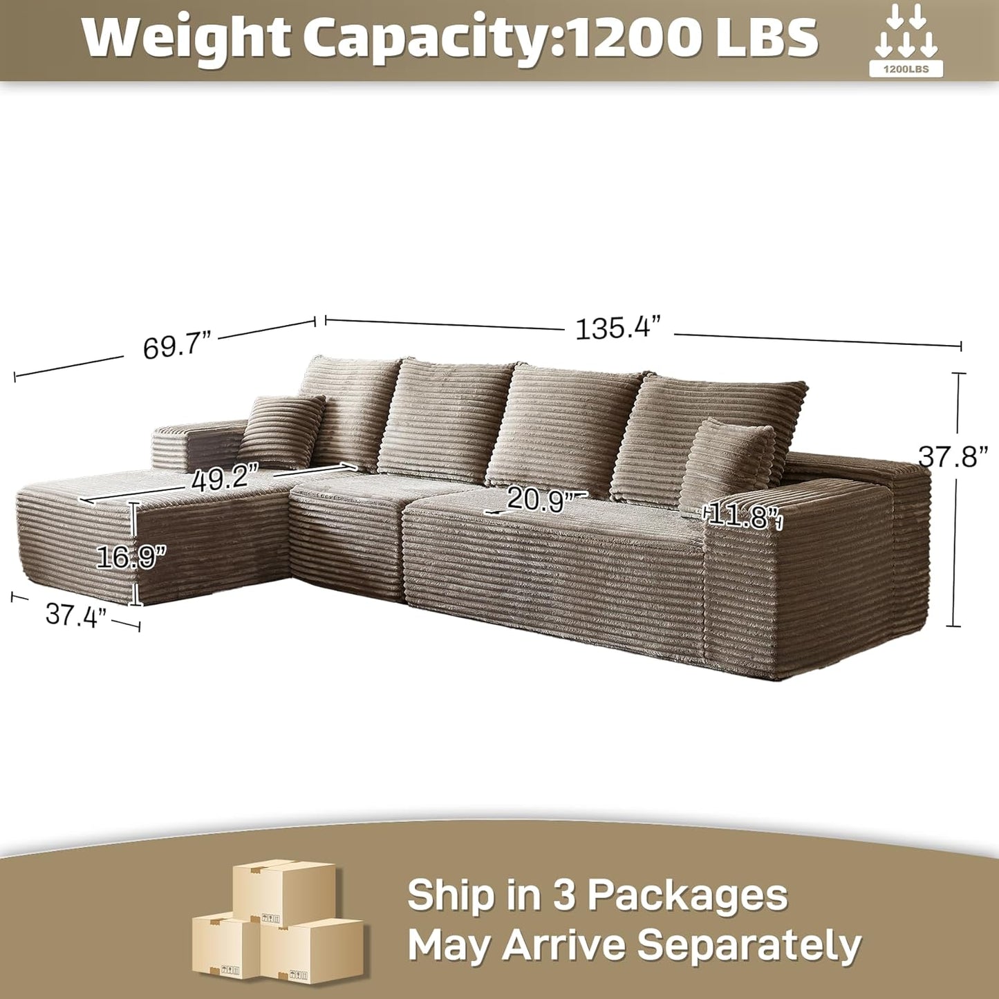Modular Sectional Sofa Cloud Couch