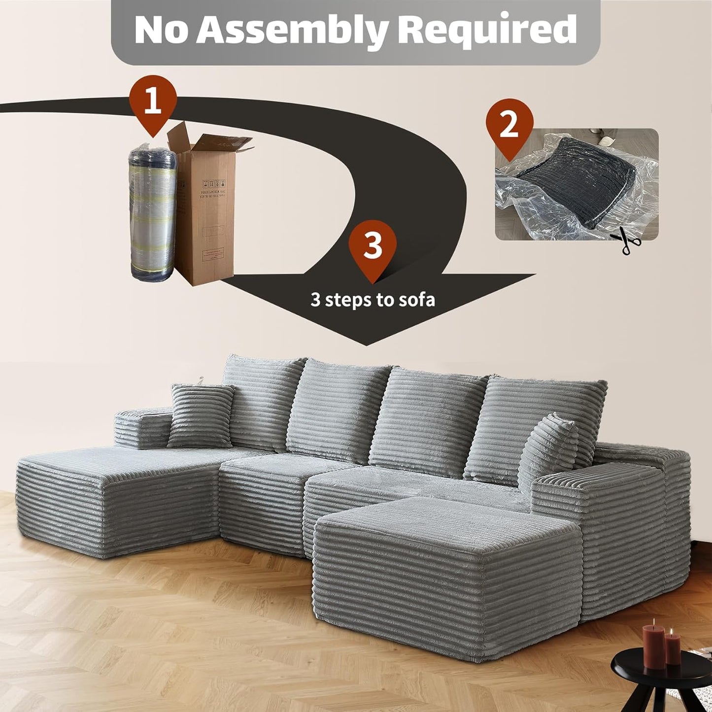 Modular Sectional Sofa Cloud Couch