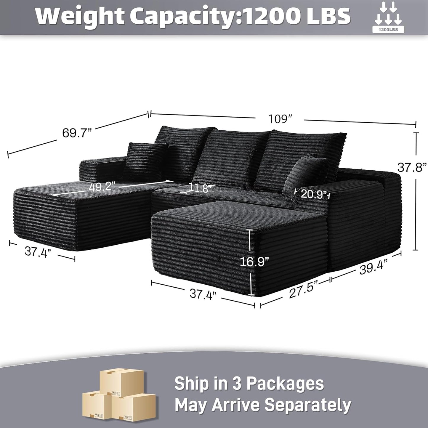 Modular Sectional Sofa Cloud Couch