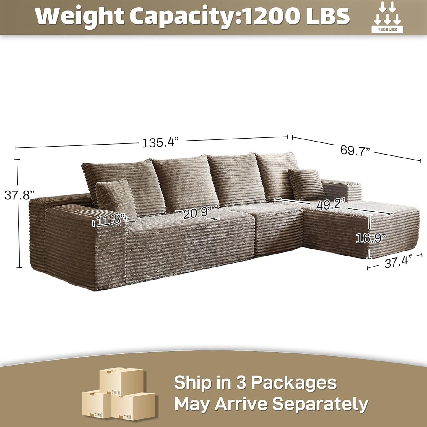 Modular Sectional Sofa Cloud Couch