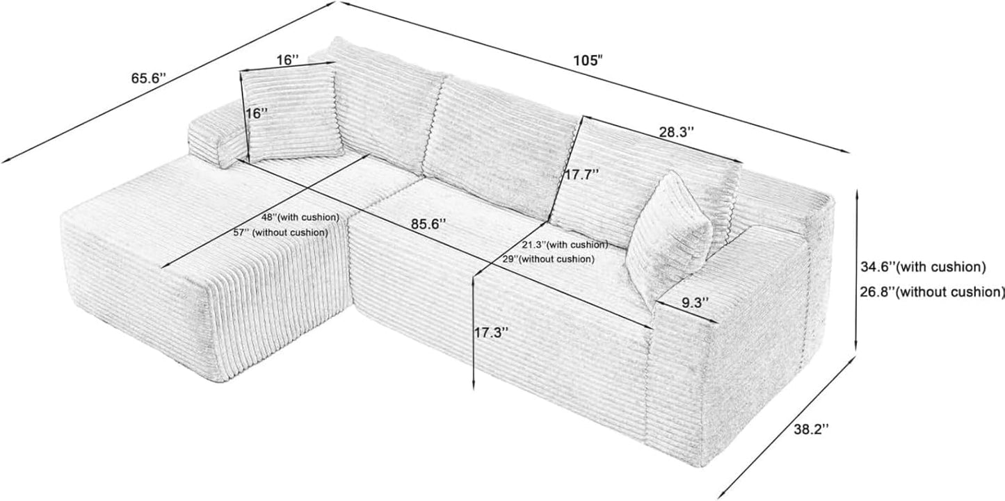 Modular Sectional Sofa Cloud Couch