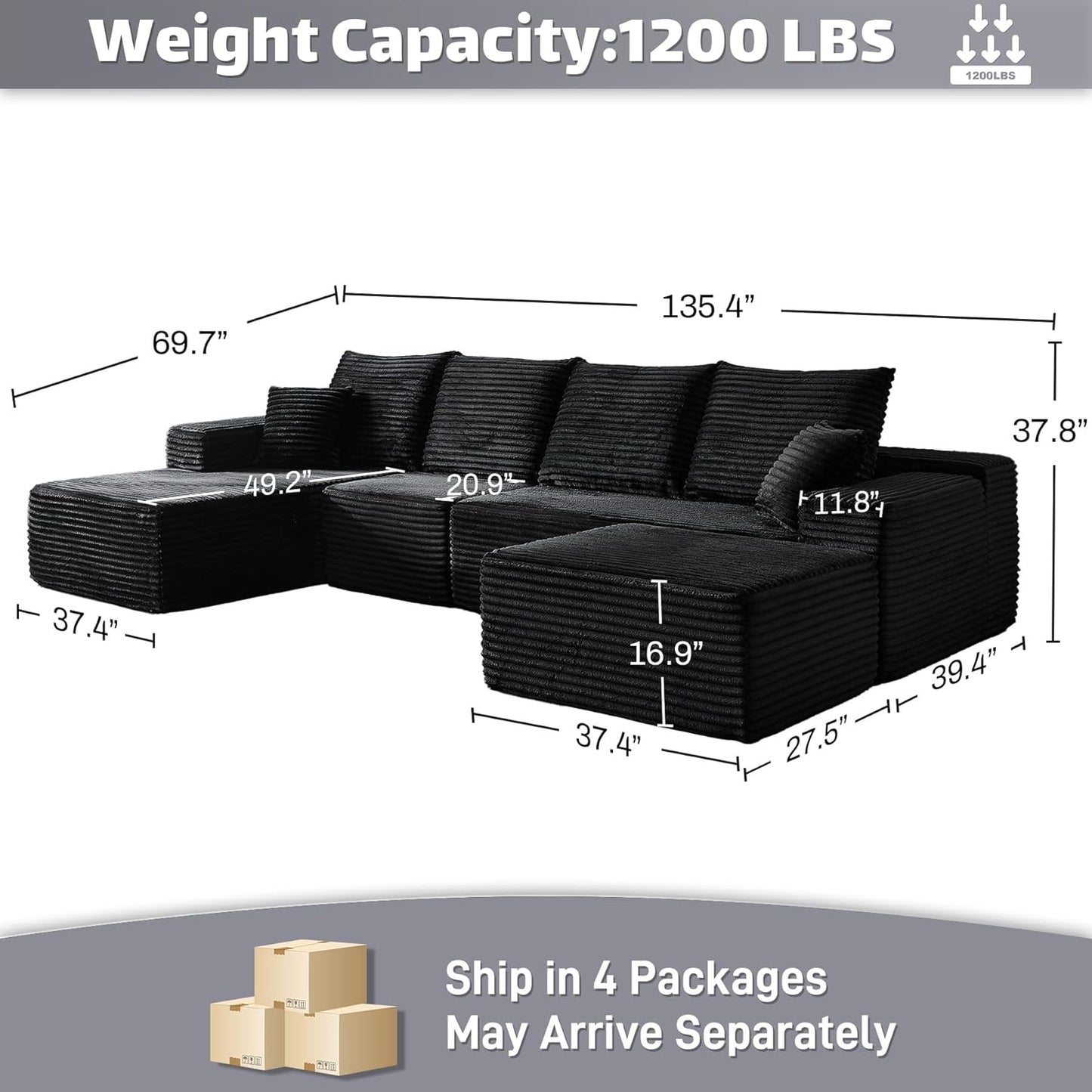 Modular Sectional Sofa Cloud Couch