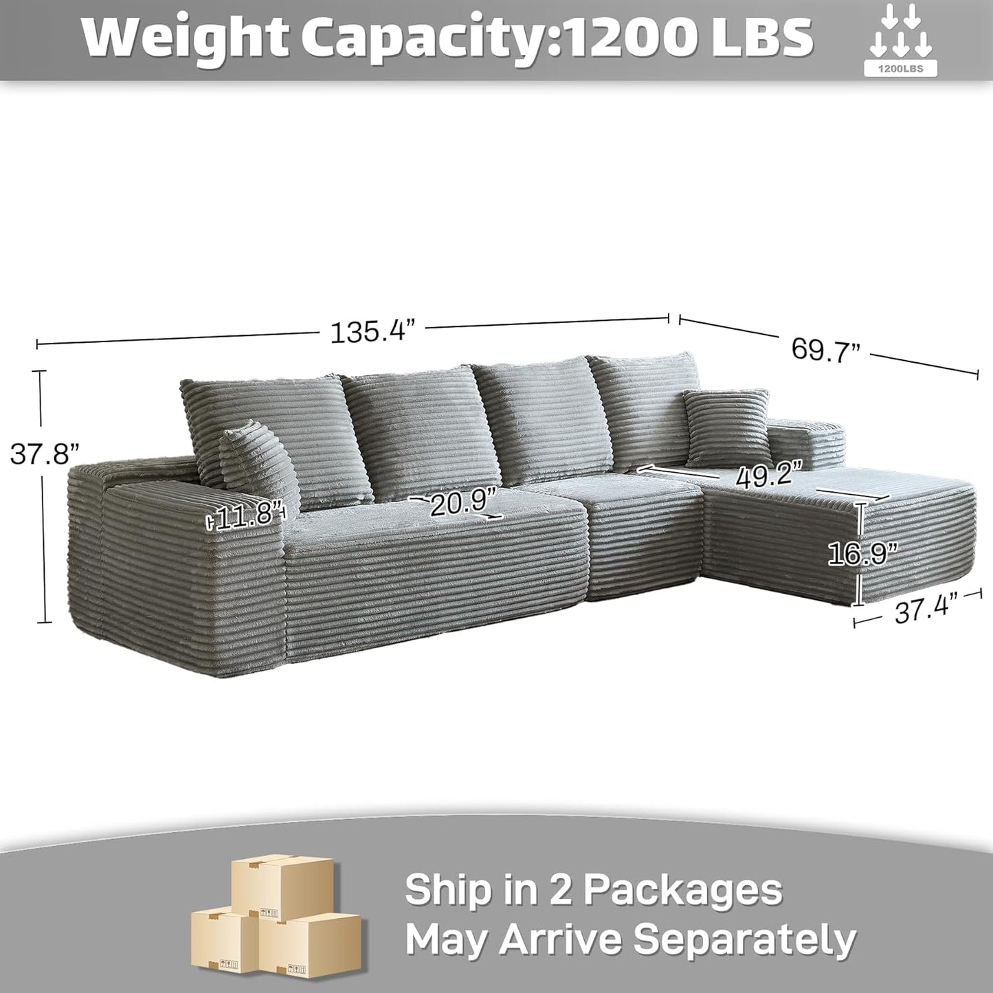 Modular Sectional Sofa Cloud Couch