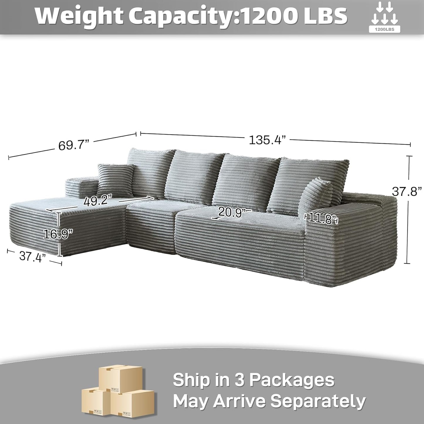 Modular Sectional Sofa Cloud Couch