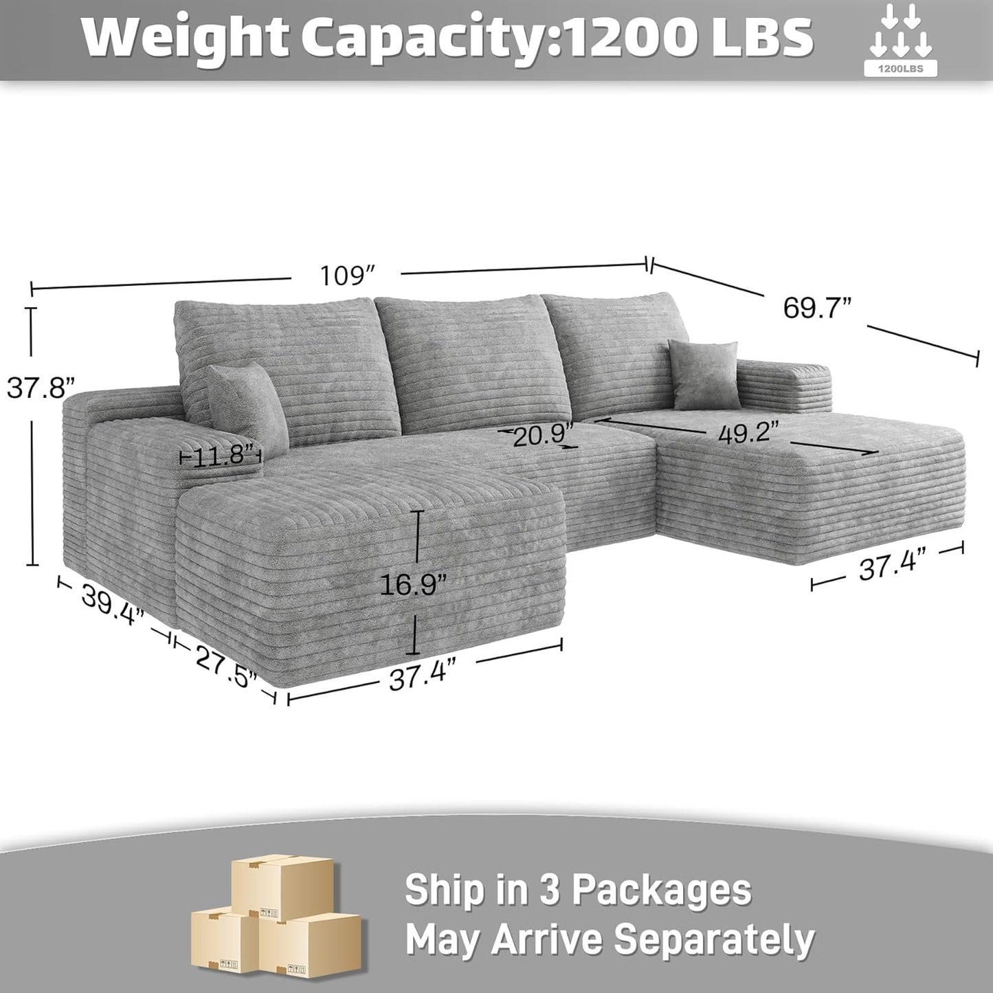 Modular Sectional Sofa Cloud Couch
