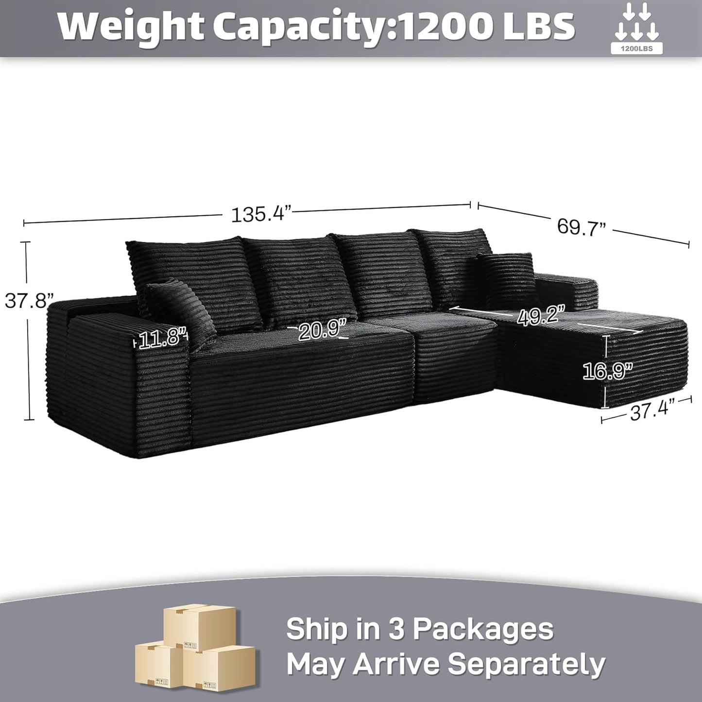 Modular Sectional Sofa Cloud Couch