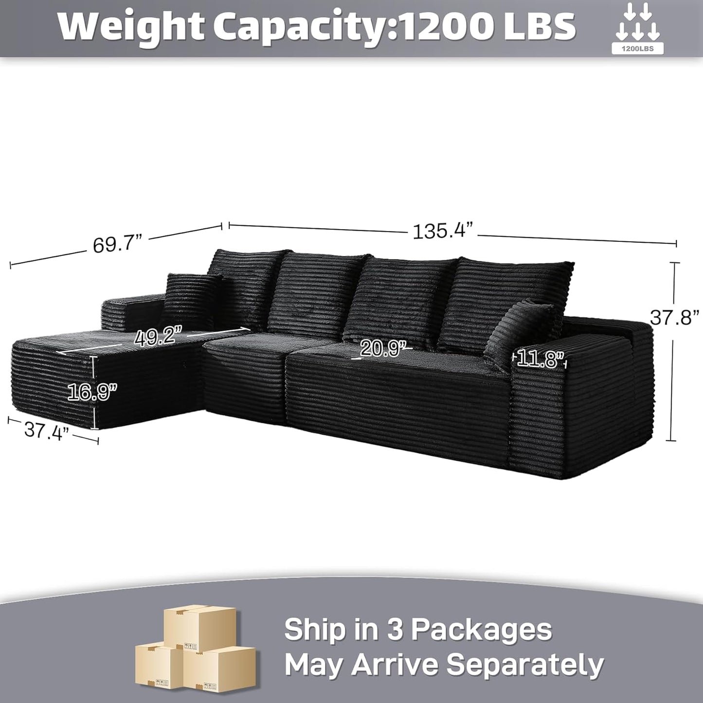 Modular Sectional Sofa Cloud Couch