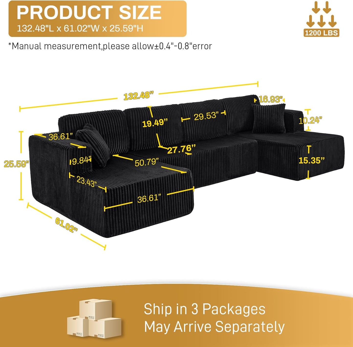 Modular Sectional Sofa Cloud Couch