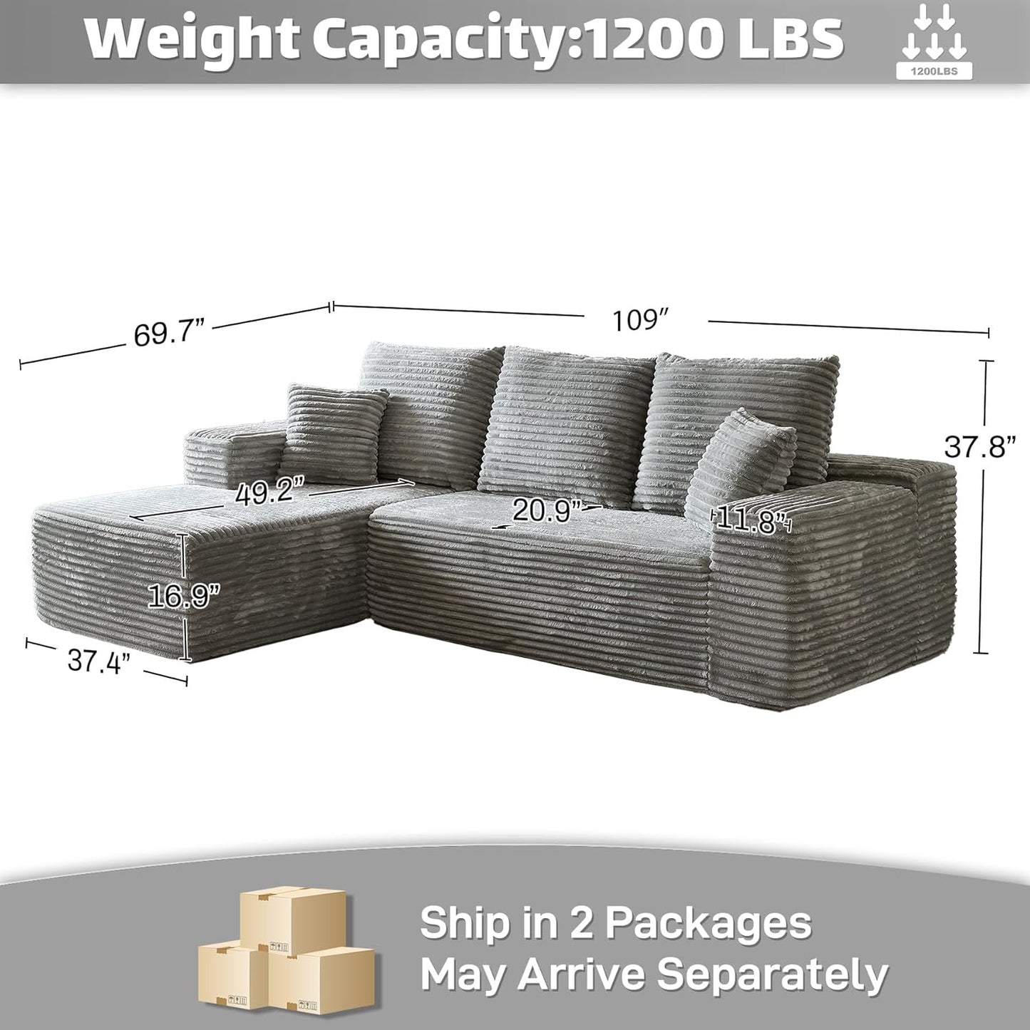 Modular Sectional Sofa Cloud Couch