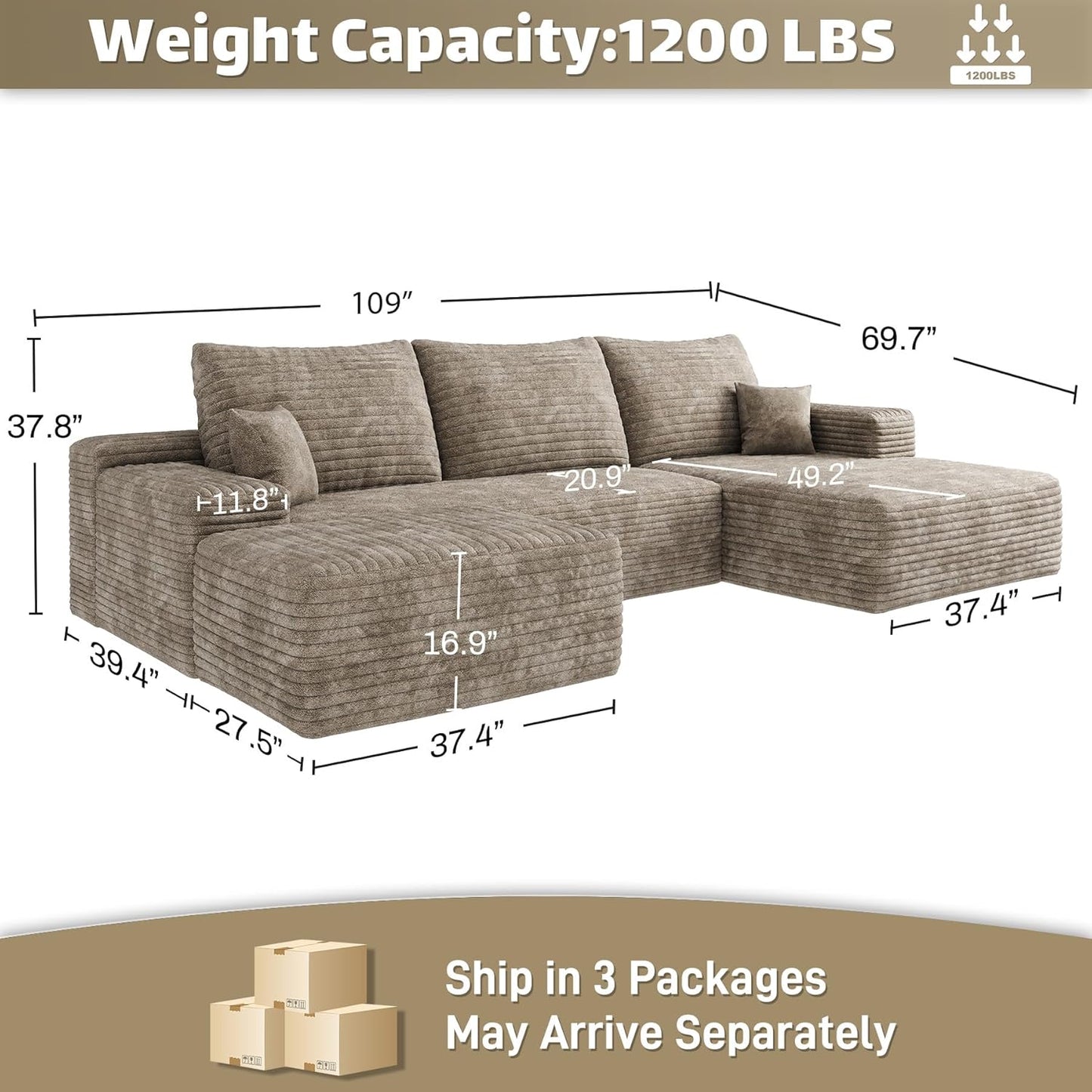 Modular Sectional Sofa Cloud Couch