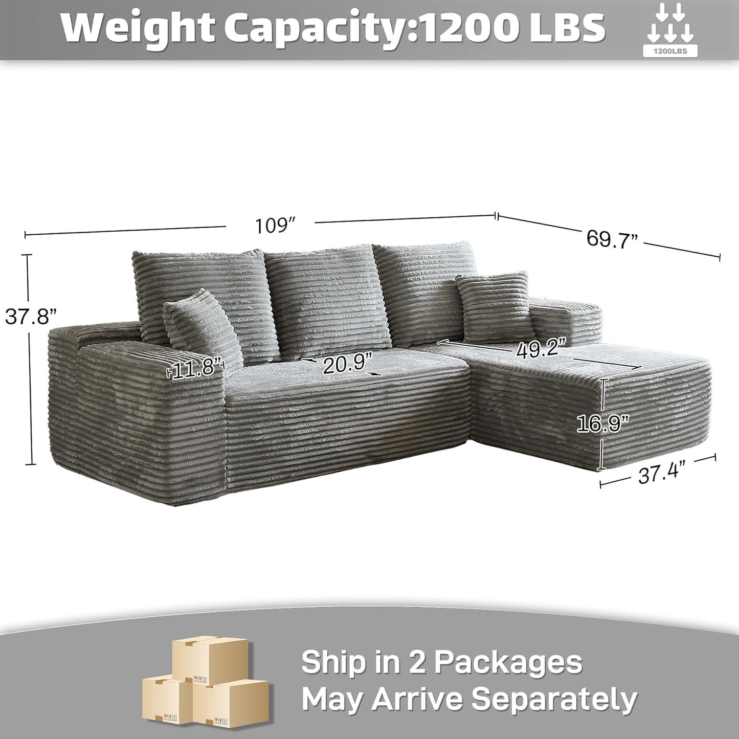 Modular Sectional Sofa Cloud Couch