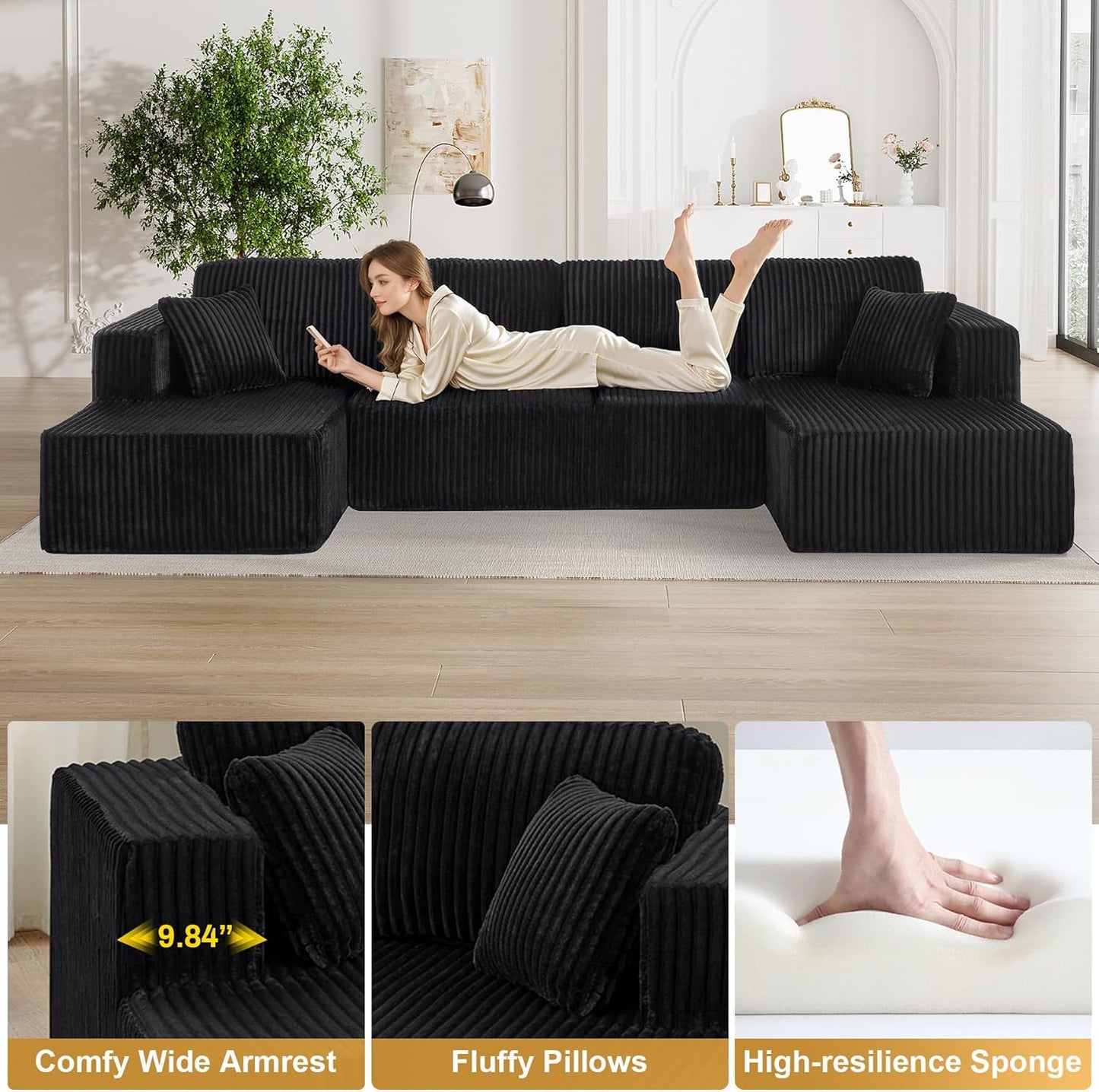 Modular Sectional Sofa Cloud Couch
