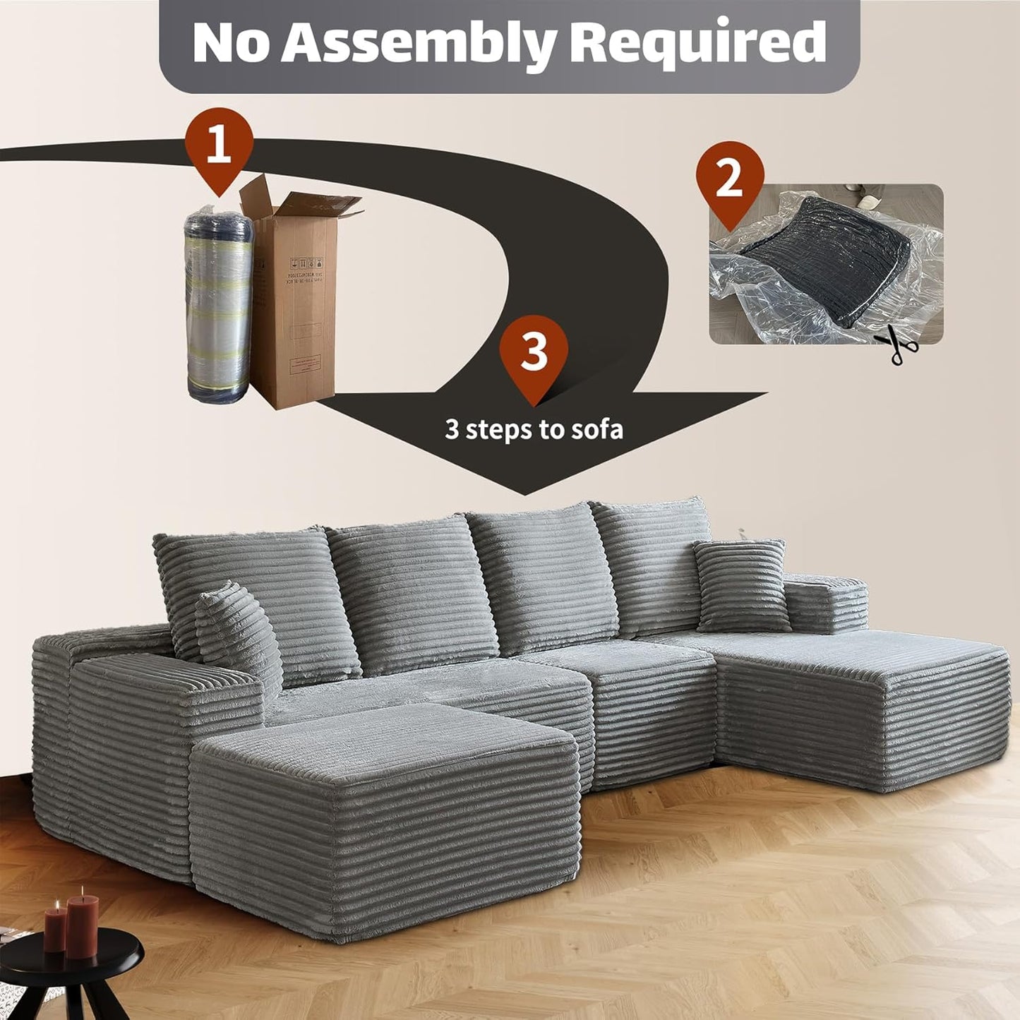 Modular Sectional Sofa Cloud Couch