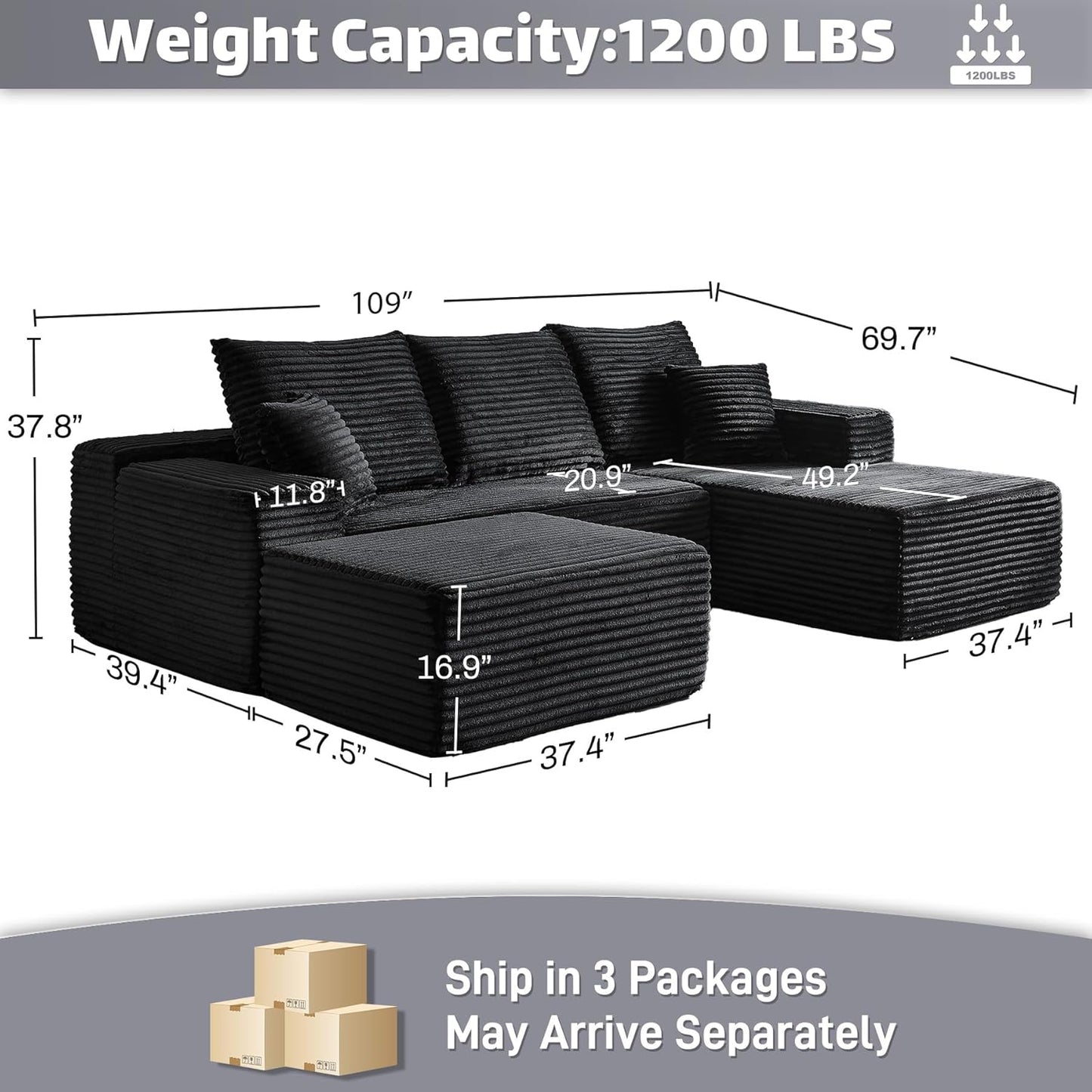 Modular Sectional Sofa Cloud Couch